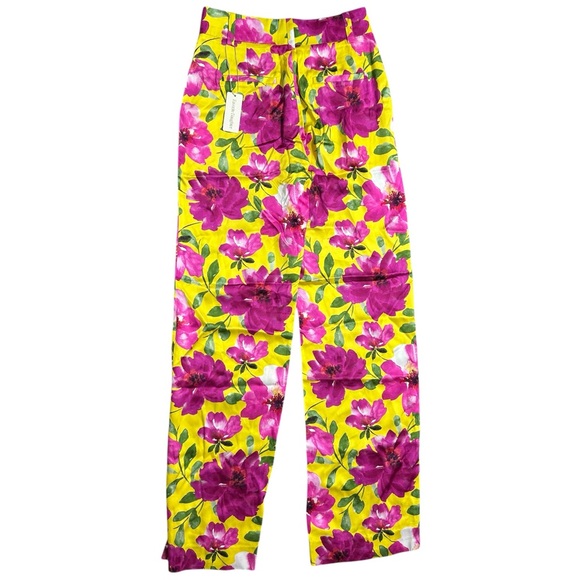 The Fiona Floral Satin Wide-Leg Pants - Picture 2 of 9